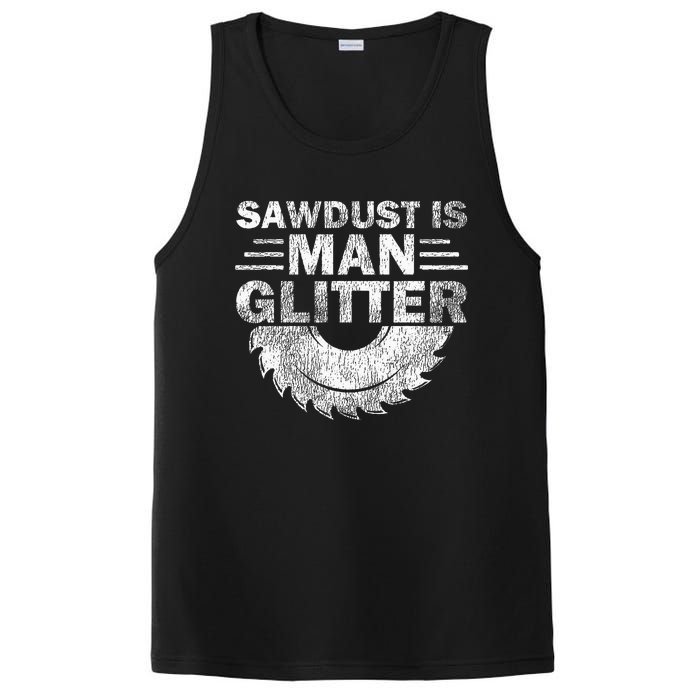 Funny Carpenter Sawdust Is Man Glitter PosiCharge Competitor Tank