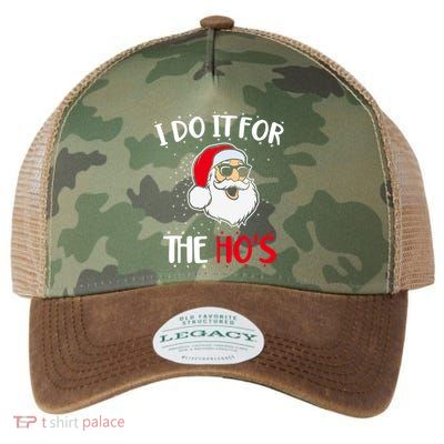 Funny Christmas Santa I Do It For The Hos Holiday Mood Cute Gift Legacy Tie Dye Trucker Hat