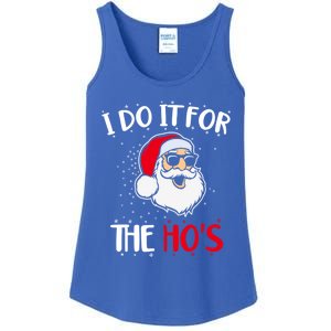 Funny Christmas Santa I Do It For The Hos Holiday Mood Cute Gift Ladies Essential Tank