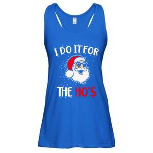 Funny Christmas Santa I Do It For The Hos Holiday Mood Cute Gift Ladies Essential Flowy Tank