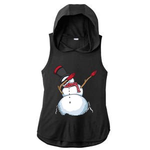 Funny Christmas Snow Dabbing Great Snow Xmas Gift Cute Gift Ladies PosiCharge Tri-Blend Wicking Draft Hoodie Tank