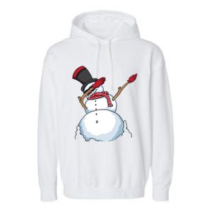 Funny Christmas Snow Dabbing Great Snow Xmas Gift Cute Gift Garment-Dyed Fleece Hoodie