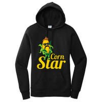 Funny Corn Star Sunglasses Mustache Maize Women's Pullover Hoodie