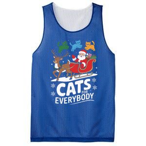 Festive Cat Santa Cats For Everybody Xmas Cat Christmas Cats Gift Mesh Reversible Basketball Jersey Tank