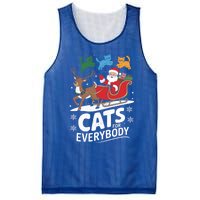 Festive Cat Santa Cats For Everybody Xmas Cat Christmas Cats Gift Mesh Reversible Basketball Jersey Tank