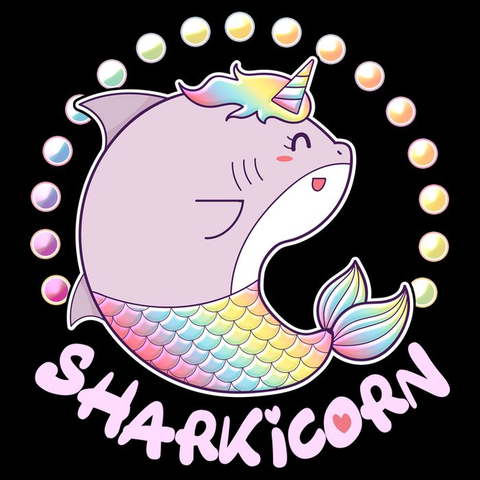 Funny Cute Sharkicorn Shark Unicorn 16 in Basic Backpack