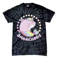 Funny Cute Sharkicorn Shark Unicorn Tie-Dye T-Shirt