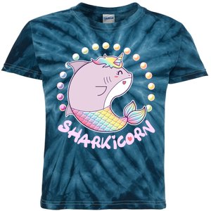 Funny Cute Sharkicorn Shark Unicorn Kids Tie-Dye T-Shirt