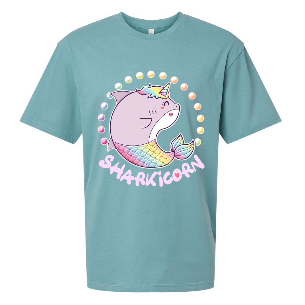 Funny Cute Sharkicorn Shark Unicorn Sueded Cloud Jersey T-Shirt