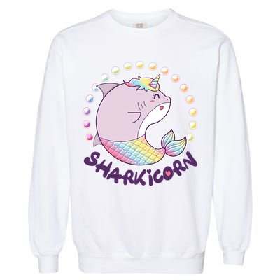 Funny Cute Sharkicorn Shark Unicorn Garment-Dyed Sweatshirt