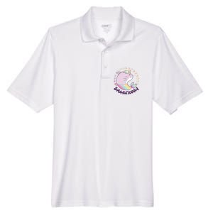 Funny Cute Sharkicorn Shark Unicorn Men's Origin Performance Piqué Polo