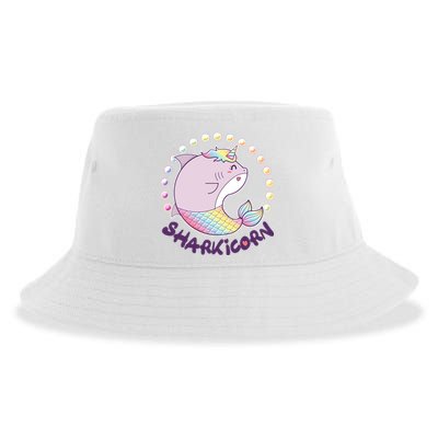 Funny Cute Sharkicorn Shark Unicorn Sustainable Bucket Hat