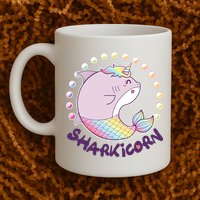 Funny Cute Sharkicorn Shark Unicorn Mug