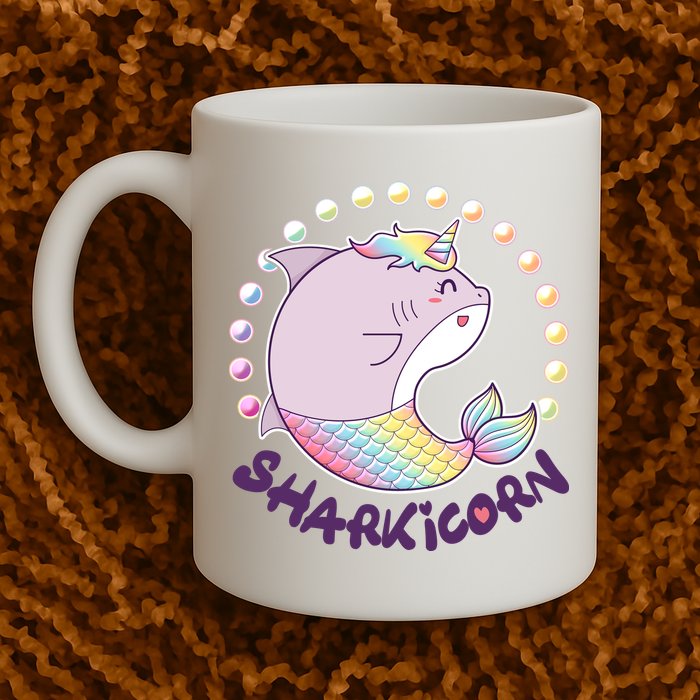 Funny Cute Sharkicorn Shark Unicorn Mug