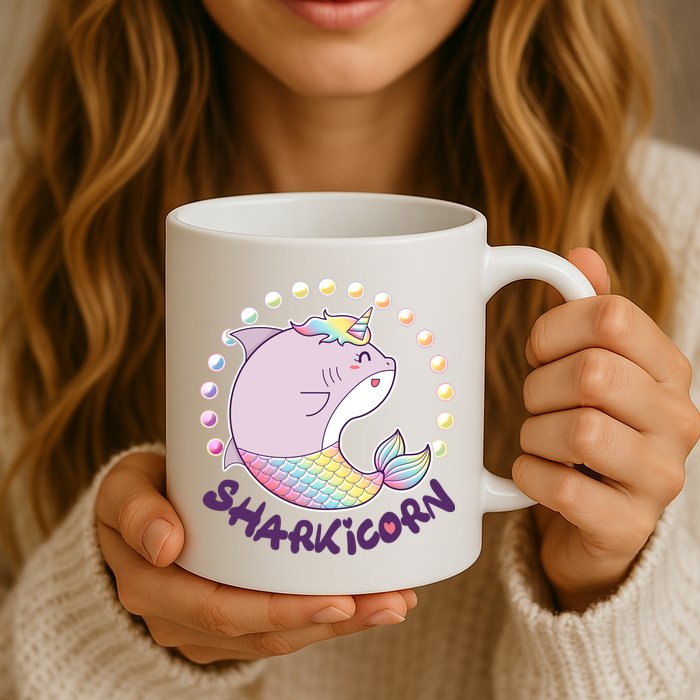 Funny Cute Sharkicorn Shark Unicorn Mug