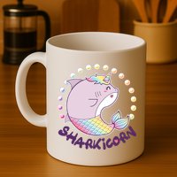 Funny Cute Sharkicorn Shark Unicorn Mug