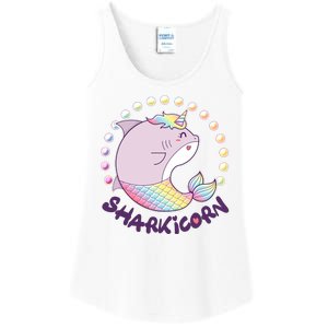 Funny Cute Sharkicorn Shark Unicorn Ladies Essential Tank