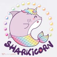 Funny Cute Sharkicorn Shark Unicorn Flatbill Hat