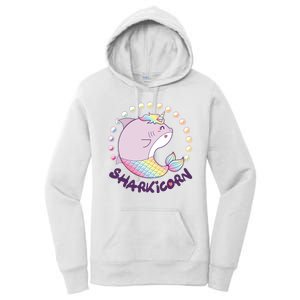 Funny Cute Sharkicorn Shark Unicorn Women's Pullover Hoodie