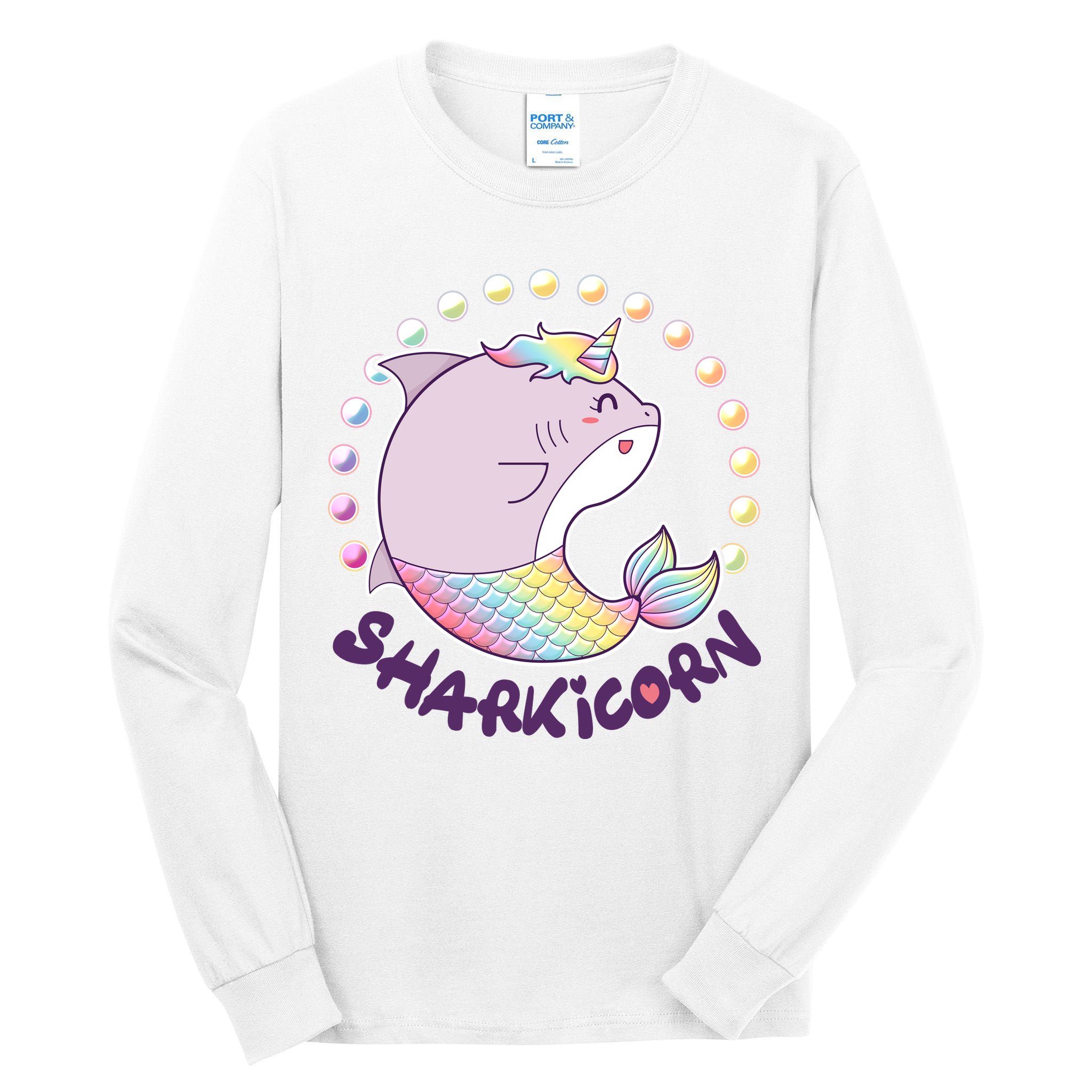 Funny Cute Sharkicorn Shark Unicorn Tall Long Sleeve T-Shirt