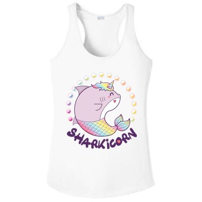 Funny Cute Sharkicorn Shark Unicorn Ladies PosiCharge Competitor Racerback Tank