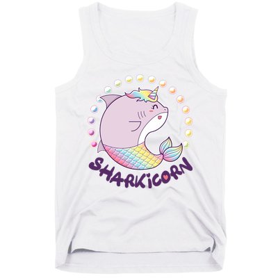 Funny Cute Sharkicorn Shark Unicorn Tank Top