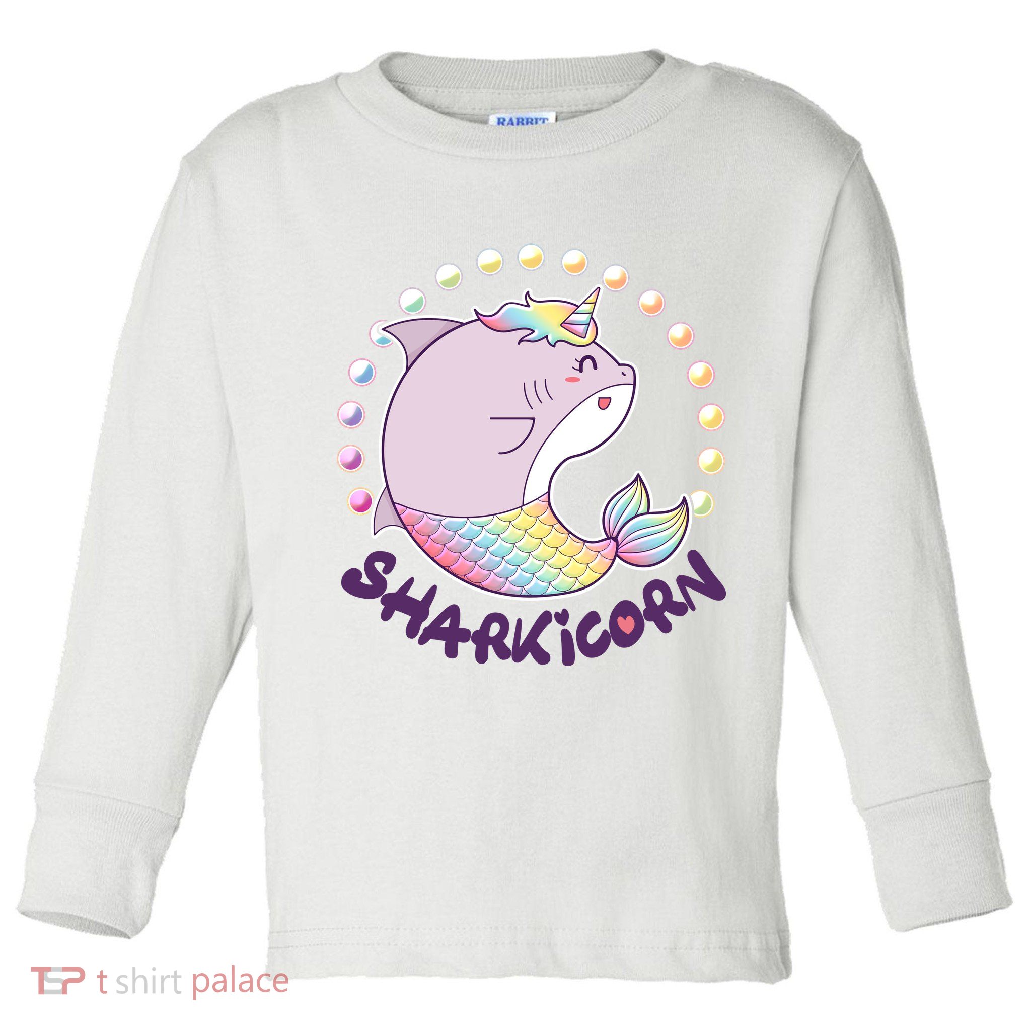 Funny Cute Sharkicorn Shark Unicorn Toddler Long Sleeve Shirt
