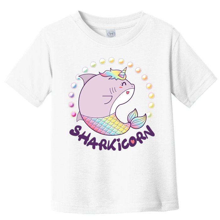 Funny Cute Sharkicorn Shark Unicorn Toddler T-Shirt