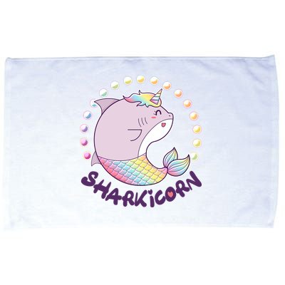 Funny Cute Sharkicorn Shark Unicorn Microfiber Hand Towel