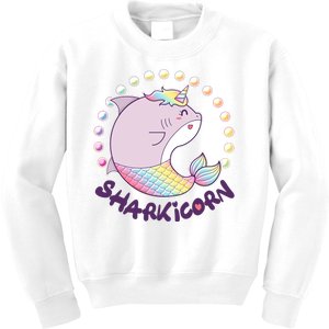 Funny Cute Sharkicorn Shark Unicorn Kids Sweatshirt