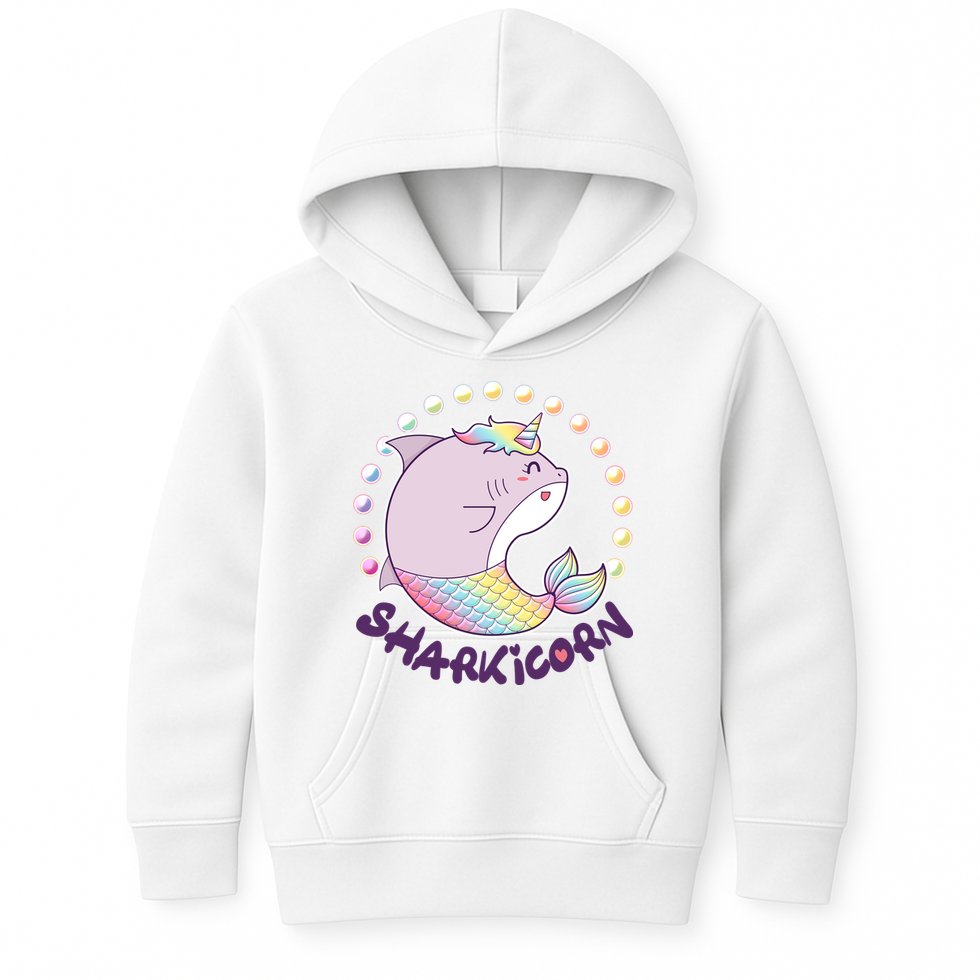 Funny Cute Sharkicorn Shark Unicorn Kids Hoodie