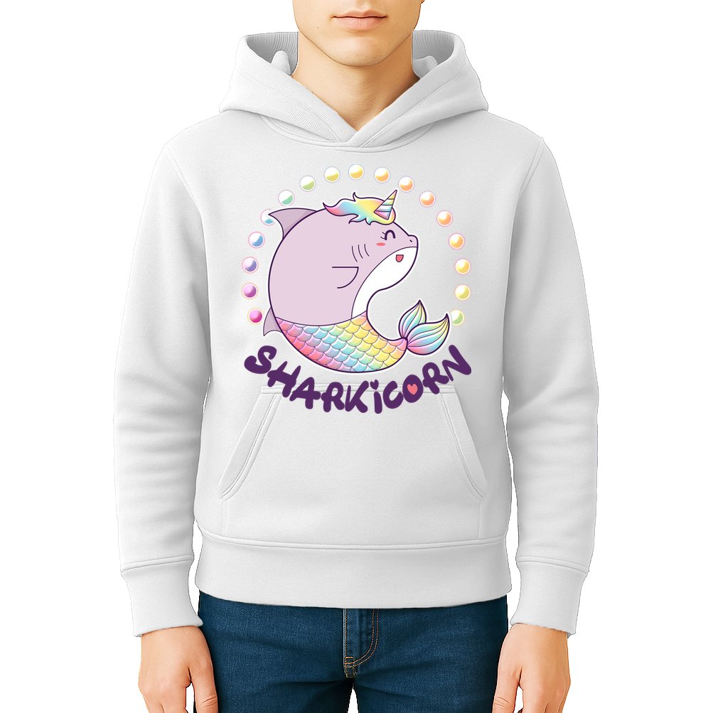 Funny Cute Sharkicorn Shark Unicorn Kids Hoodie
