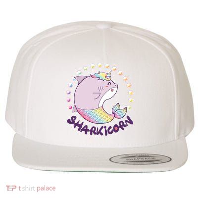 Funny Cute Sharkicorn Shark Unicorn Wool Snapback Cap