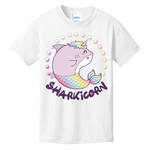 Funny Cute Sharkicorn Shark Unicorn Kids T-Shirt