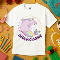Funny Cute Sharkicorn Shark Unicorn Kids T-Shirt