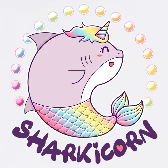 Funny Cute Sharkicorn Shark Unicorn Kids T-Shirt