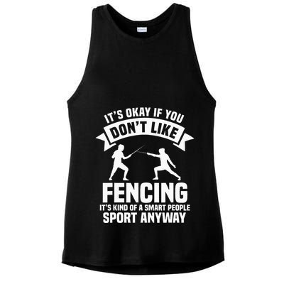 Fencing Combat Sport Fence Foil Epee Sabre Sword Fencer Ladies PosiCharge Tri-Blend Wicking Tank