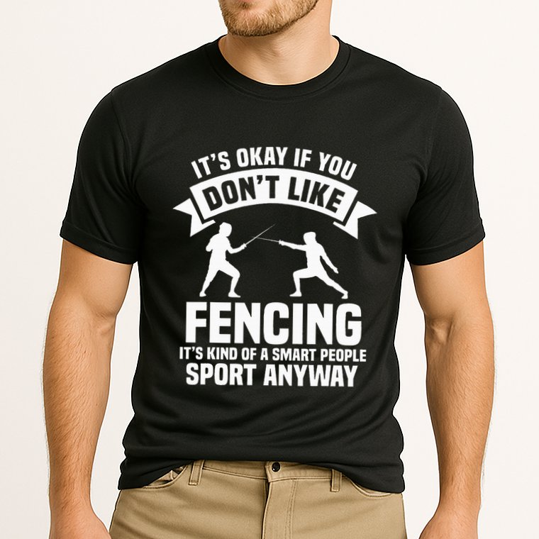 Fencing Combat Sport Fence Foil Epee Sabre Sword Fencer Cooling Performance Crew T-Shirt
