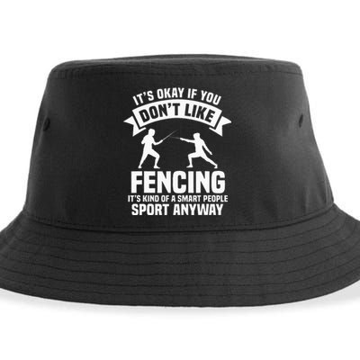 Fencing Combat Sport Fence Foil Epee Sabre Sword Fencer Sustainable Bucket Hat