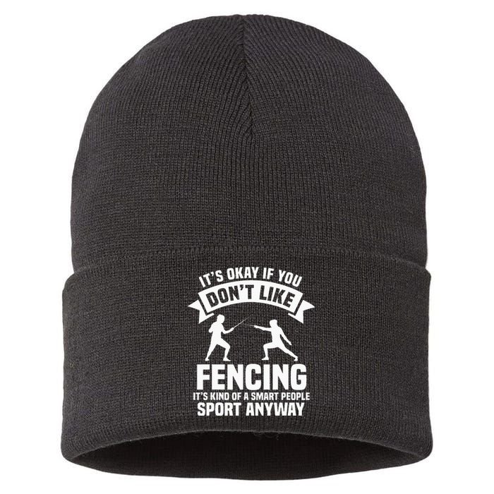 Fencing Combat Sport Fence Foil Epee Sabre Sword Fencer Sustainable Knit Beanie