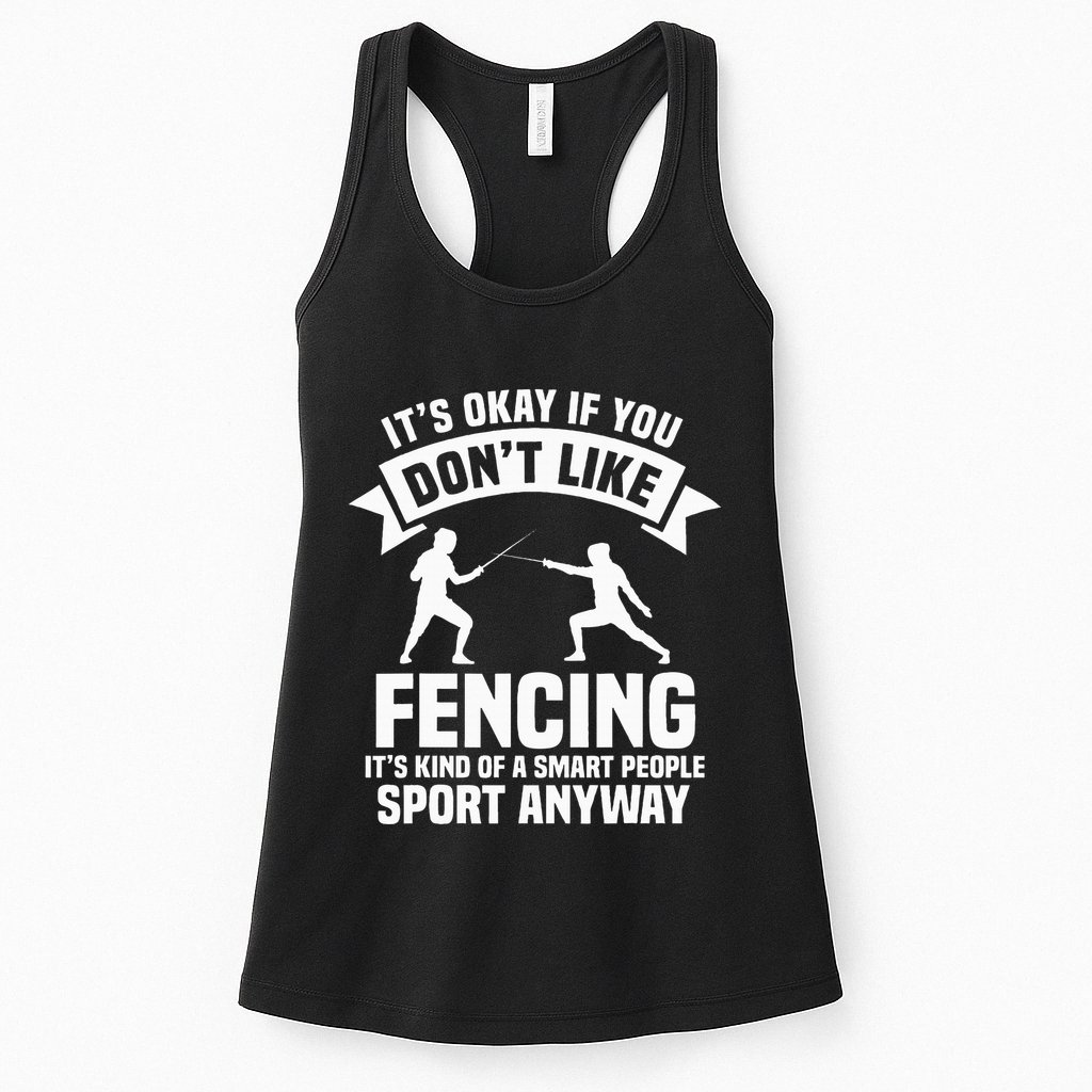 Fencing Combat Sport Fence Foil Epee Sabre Sword Fencer Womens Tank Top