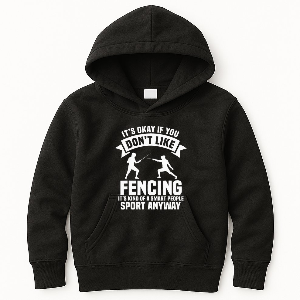 Fencing Combat Sport Fence Foil Epee Sabre Sword Fencer Kids Hoodie
