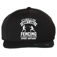 Fencing Combat Sport Fence Foil Epee Sabre Sword Fencer Wool Snapback Cap