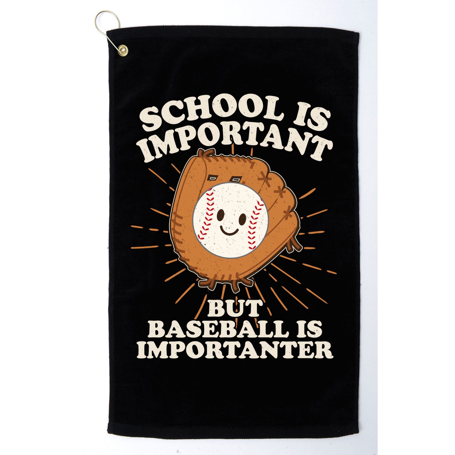 Funny Cute School Is Important But Baseball Is Importanter Golf Towel