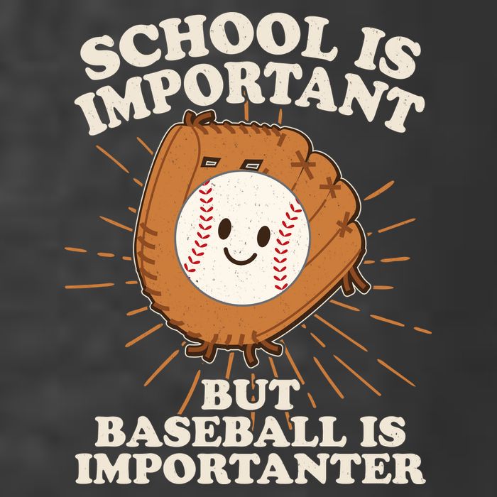 Funny Cute School Is Important But Baseball Is Importanter Kids T-Shirt