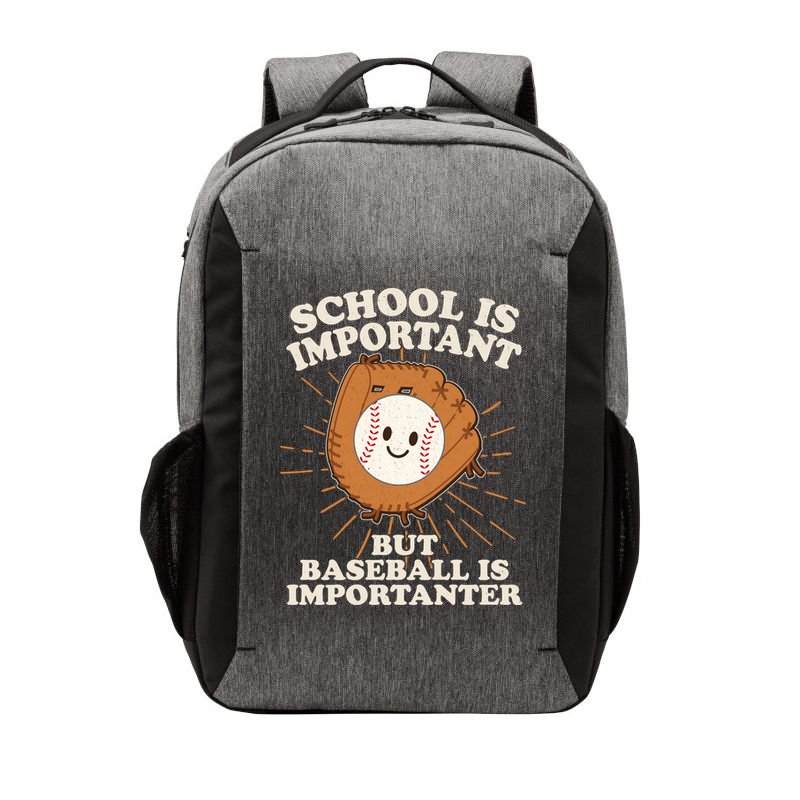 Funny Cute School Is Important But Baseball Is Importanter Vector Backpack