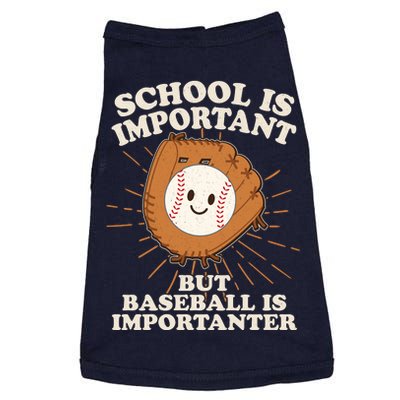 Funny Cute School Is Important But Baseball Is Importanter Doggie Tank