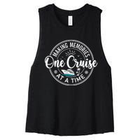 Family Cruise Shirp , Cruising Trip Women's Racerback Cropped Tank