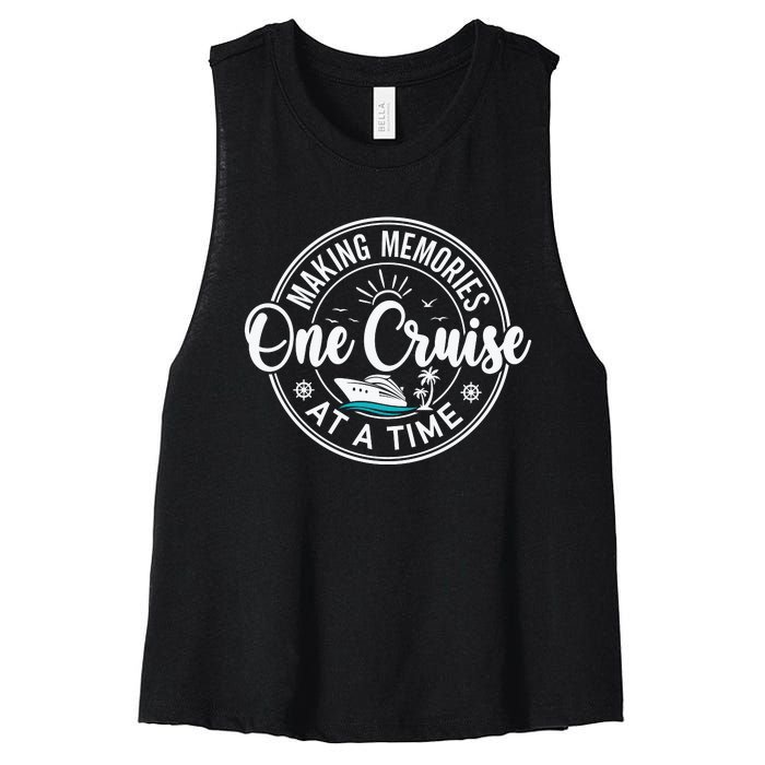 Family Cruise Shirp , Cruising Trip Women's Racerback Cropped Tank