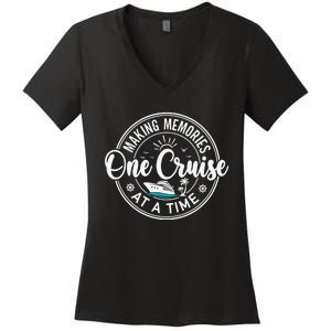 Family Cruise Shirp , Cruising Trip Women's V-Neck T-Shirt